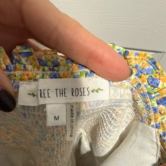 Floral Yellow and Blue Women’s  Dress - Picture 2 of 6